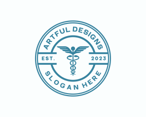 Medical Health Caduceus  logo design