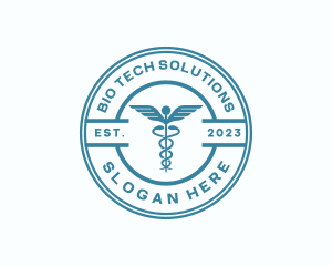 Biology - Medical Health Caduceus logo design