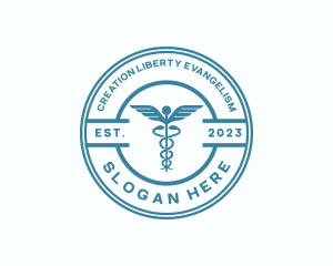 Medical Health Caduceus  logo design