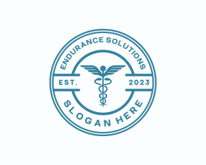 Medical Health Caduceus  logo design