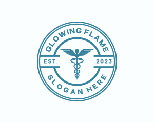 Medical Health Caduceus  logo design