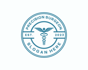 Surgeon - Medical Health Caduceus logo design