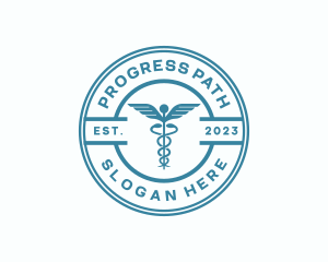 Medical Health Caduceus  logo design