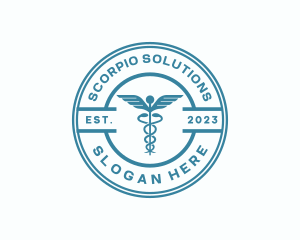 Medical Health Caduceus  logo design