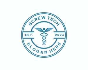 Medical Health Caduceus  logo design