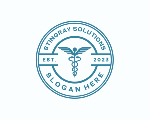 Medical Health Caduceus  logo design