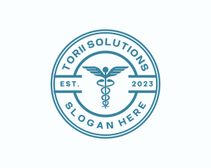 Medical Health Caduceus  logo design