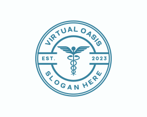 Medical Health Caduceus  logo design