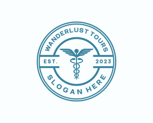 Medical Health Caduceus  logo design