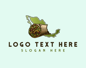 Pita Wrap - Mexican Burrito Dish logo design