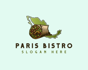 Mexican Burrito Dish  logo design