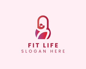 Fit Bodybuilder Weights logo design