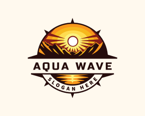 Ocean - Mountain Ocean Compass logo design