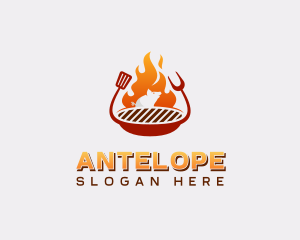 Grilled - Roast Pig Grilling BBQ logo design