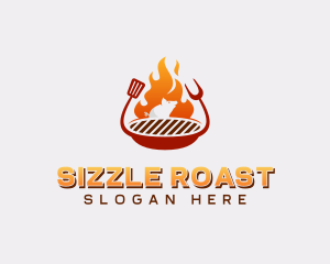 Roast - Roast Pig Grilling BBQ logo design