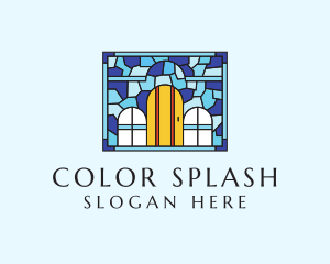 Decorative House Stained Glass logo design