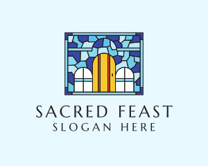 Eucharist - Decorative House Stained Glass logo design