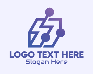 Telecommunication - Purple Tech Company logo design