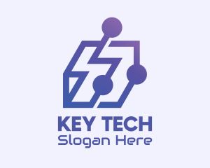 Purple Tech Company logo design