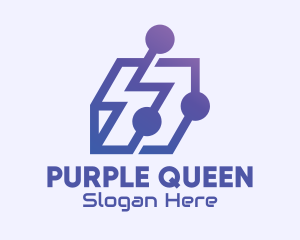 Purple Tech Company logo design