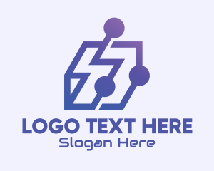 Aw - Purple Tech Company logo design