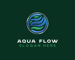 Flow - HVAC Air Ventilation logo design