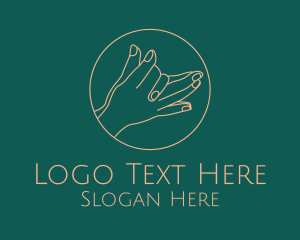 Hand Sign - Minimalist Hand Gesture logo design