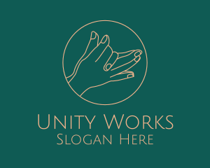 Inclusive - Minimalist Hand Gesture logo design