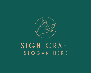 Minimalist Hand Gesture  logo design