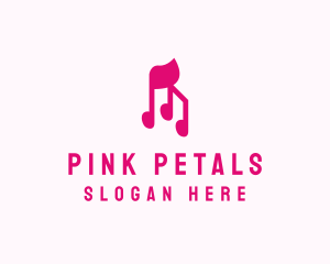 Pink Musical Notes logo design