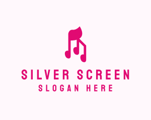 Tune - Pink Musical Notes logo design