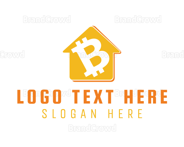 Yellow Bitcoin House Logo