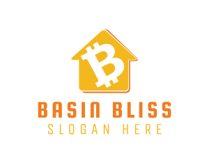 Yellow Bitcoin House logo design