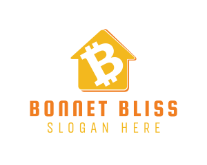 Yellow Bitcoin House logo design