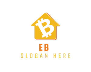 Money - Yellow Bitcoin House logo design