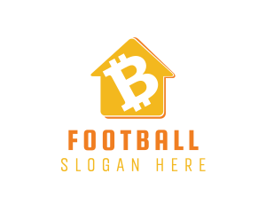 Network - Yellow Bitcoin House logo design