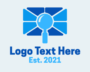 Thumbprint - Blue Search Camera logo design