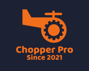 Chopper - Toy Helicopter Gear logo design