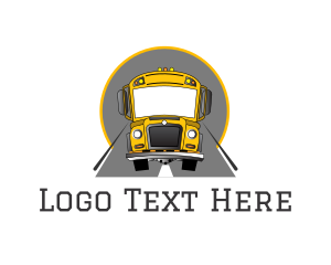 Airport Transfer - Yellow School Bus logo design