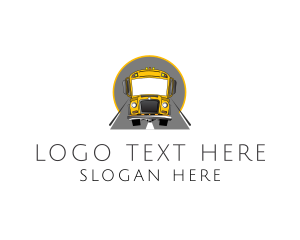 Transportation - Yellow School Bus logo design