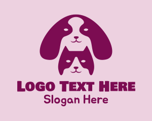 Silhouette - Dog Cat Veterinarian logo design
