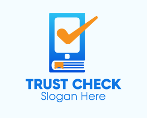 Verification - Phone Check Bookmark logo design