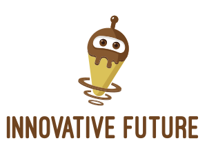 Future - Robot Chocolate Ice Cream logo design