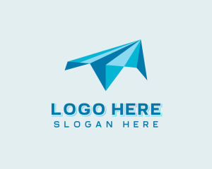 Paper Plane Aviation Logo