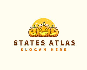 Spooky Pumpkin Halloween logo design