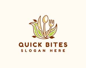 Utensils Kitchen Cafeteria logo design