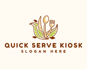 Utensils Kitchen Cafeteria logo design