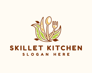 Utensils Kitchen Cafeteria logo design