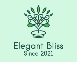 Pattern - Intricate Eco Plant logo design