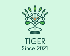 Plant - Intricate Eco Plant logo design
